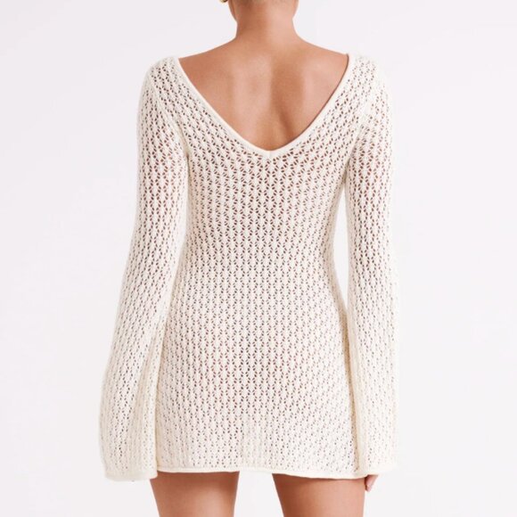 NWT Meshki Kayleigh crochet knit mini dress (Size XS) - Picture 4 of 5